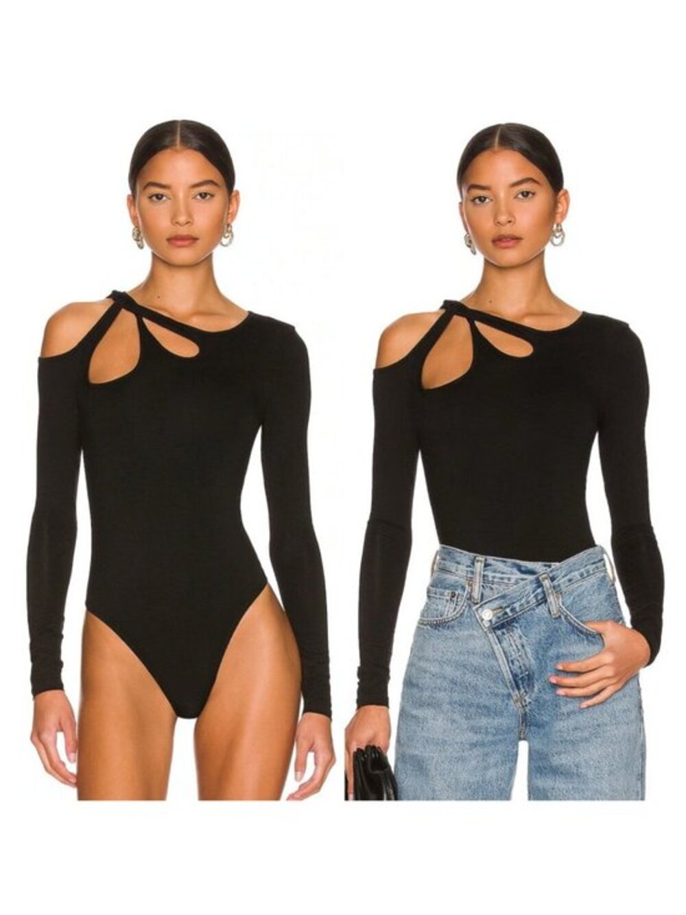 superdown Yesenia Twist Bodysuit in Black